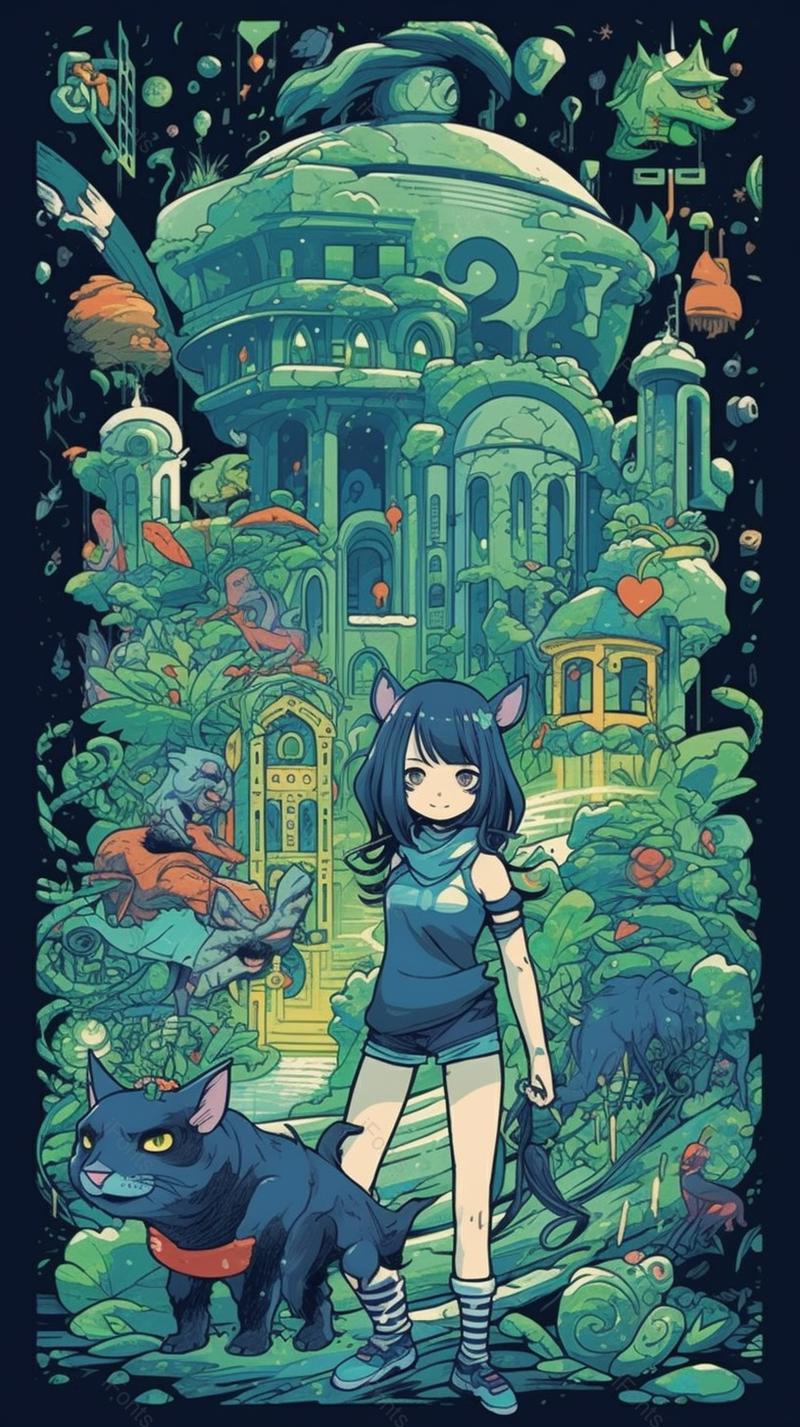 神秘动物绿色女生全身半身雨林潮湿唯美海报素材,插画/手绘图,插画/手绘图库,插画/手绘图下载,插画/手绘